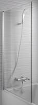 Шторка на ванну Jacob Delafon Struktura (800х1400) стекло прозрачное, профиль хром E6D042-GA