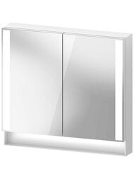 Зеркальный шкаф Duravit Qatego 800х750х155мм подвесной, с подсветкой, полочка, белый QA7151018180010