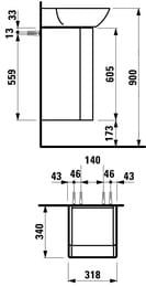 ����� ��� ���������� Laufen INO 4.2535.2.030.171.1 (320�350�605) 1 ������ ������, ������ ����