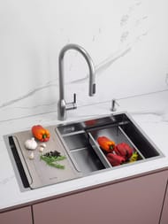 Мойка нерж. сталь NEXT-MULTI SINK 74 UNI, PM787445-BS, браш нерж.сталь, 740х450мм, Paulmark — изображение 3