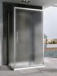 Душевой уголок ABBER Schwarzer Diamant AG30100MH-S70M (1000х700х1950) стекло 6мм матовое/хром