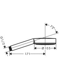 Ручной душ Hansgrohe Pulsify Select 24120670 105мм 1jet матовый черный — миниатюра 2