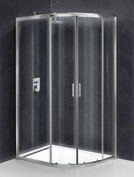 Душевой уголок BelBagno Uno (1200х800х1950) UNO-195-RH-2-120/80-C-Cr асимметр,стекло прозр/проф.хр — миниатюра 2