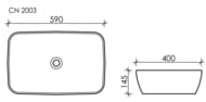 �������� ��������� Ceramicanova Form 590�400�145 �������������, ��� ��������, ����� CN2003