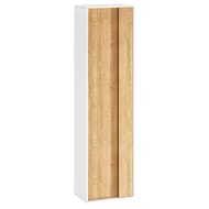Пенал RAVAK SB STEP 430х290х1600 подвесной, белый глянцевый лак/шпон дуб X000001419