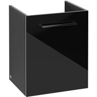 Тумба под раковину Villeroy & Boch Avento (430х514х352) левая, 1 дверца, черное стекло A88700B3