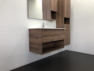 Шкаф-колонна COMFORTY Бордо-40 (400х1600х320) подвесной, дуб темно-коричневый матовый 00-00007266