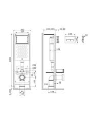Инсталляция AM.PM ErgoFit с механической клавишей ErgoFit M белый I012711.0301