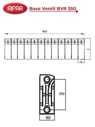 �������� ��������������� Rifar Base Ventil BVR 350 ������ ������ �������., 12 ������, 1668 ��, �����