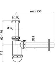 ����� ��� ����������� Alcaplast A430 � �������� ������ 1 1/4"/32