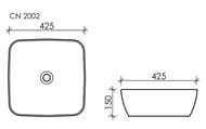 �������� ��������� Ceramicanova Form 420�420�145 ����������, ��� ��������, ����� CN2002