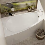 Ванна Alba Spa Балине (Baline) асимметричная левая 150х90см ВАС013000Л100, белый глянец