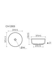 �������� ��������� Ceramicanova Taycan 375�375�140 ��� ���. ��� ���������, ������ ������� CN12003MB