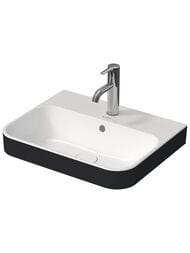 Раковина DURAVIT HAPPY D.2 PLUS 500х400 шлиф., антигряз. покрытие, белый/антрацит мат. 23605061001