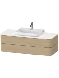 Тумба под раковину Duravit Happy D.2 Plus 1300х408х550 2 ящика, дуб средиземн. HP496207171 — миниатюра 1