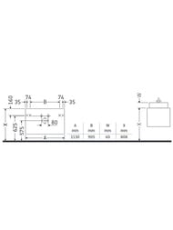 Тумба под раковину Duravit DuraStyle (1130х610х448) подвесная,2 ящика, белый глянец DS649502222 — миниатюра 3