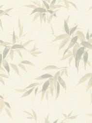 Обои виниловые на флизелине Rasch Kimono (0,53х10,05) листья, бежевые 409741 (рул.)