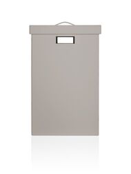 Корзина для белья Decor Walther BROWNIE WB 385х385х605 с крышкой, имитация кожи, цвет: тауп 0924749