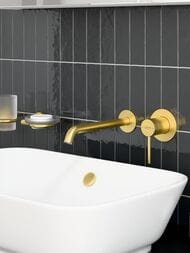 Встраиваемый смеситель для раковины VitrA Minimax Round A4354925EXP однорычажный брашированное золото латунь