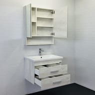 Зеркало-шкаф COMFORTY Никосия-70 (700х800х135) подвесной, без подсветки, дуб белый 00-00006163
