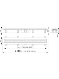 ������� ����� Alcaplast APZ9-550� c ������� L=550�� �=62�� �������, � ������.��������