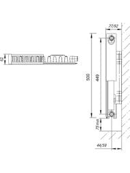 Радиатор стальной AXIS 11 500x1400 Classic, боковое подкл. 1/2, 1602 Вт,   AXIS115014C