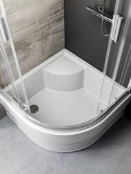 Душевой акриловый поддон RAVAK Sabina 90 LA (900х900х270) глубокий, для установки в пол/на ножки — миниатюра 3
