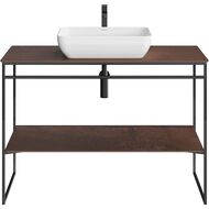 Консоль под раковину KERAMA MARAZZI Plaza Next напольная, 1146х466х810, черная матовая PL.N.120.01\BLK.M
