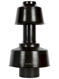 Оголовок STOUT вертикальный с ветрозащитой традиц.коакс. D80(п)/125(п) ЧЕРН. широкий SCR-8125-800012