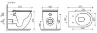 ������ ���������� Ceramicanova Mia 570�360�410 ������������, ������� ���������, ����� CN1810