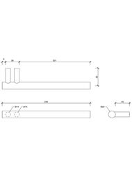 Полотенцедержатель Decor Walther BAR HTH ширина 250 мм, черный матовый 0856560