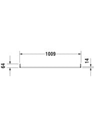 Полотенцедержатель DURAVIT 1009мм хром 0030351000