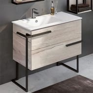 Тумба COMFORTY Дюссельдорф-90 (970х840х470) напольная, с раковиной, дуб дымчатый  00-00004093