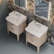 Зеркало KERAMA MARAZZI POMPEI с подсветкой, 600х90х750, бежевое глянцевое PO.mi.60\CAM