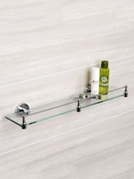 Полка стеклянная WasserKRAFT RHEIN NEW с бортиком K-6244