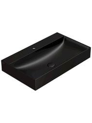 Раковина Globo T-EDGE (800х470х120) подвесная/накладная, без отверстия, черная матовая B6R810AR