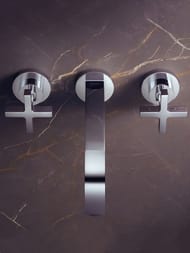 Смеситель Axor Citterio 39313 для умывальника двухзахватный, на 3 отверстия, внешняя часть, хром