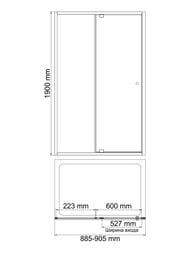 ������� ����� WasserKRAFT Aula 11P 905x1900 ������ ����������/������� ���� 11P04