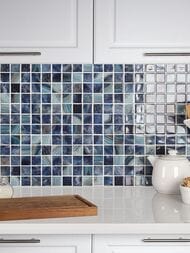 Мозаика стеклянная Vidrepur Nature Royal   5604 38х38 (317х317) на сетке, синяя (шт.) — изображение 3