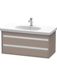Тумба под умывальник Duravit Ketho 1000х480х455 подвесная, 2 ящика, базальт мат. KT664804343 — миниатюра 1