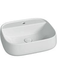 Раковина подвесная Ceramicanova Fonte с отверстием под смеситель 500x420x145 белый CN5051