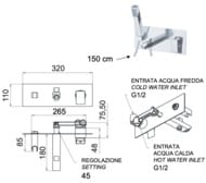 Смеситель для ванны Remer Q-Design QD04, хром