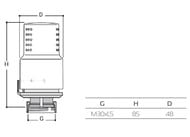 Термоголовка жидкостная ROYAL THERMO Design М30х1,5  хром RTO 07.0010