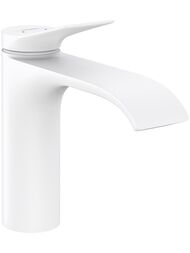 Уценка! Смеситель Hansgrohe Vivenis 75020700 для раковины, однорыч.110, сливной гарнитур, мат.белый - уценка. — миниатюра 1