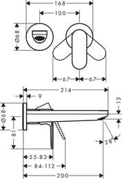 ��������� ��� �������� Hansgrohe Rebris S 72528000 �������������, ���������, ����