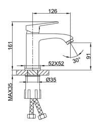 Смеситель для раковины , FRAP оружейная сталь, F1076-9