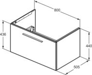 ����� ��� ���������� Ideal Standard i life B (800�505�440) ���������, 1 ����, ��� �����. T5271NX