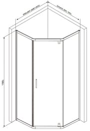 ������� ���������� AM.PM Gem Pivot (90�90�190) ������������, ����������/���.���� W90G-405-090MT