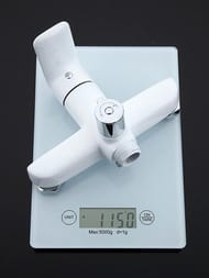 Смеситель для ванны с изливом и дивертором , GAPPO белый хром, G2248