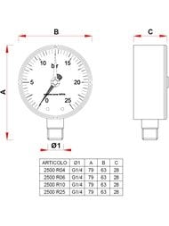 �������� Far, 0-6 ���, 1/4", D63��, ���.�����. (������.),   FA 2500 R06